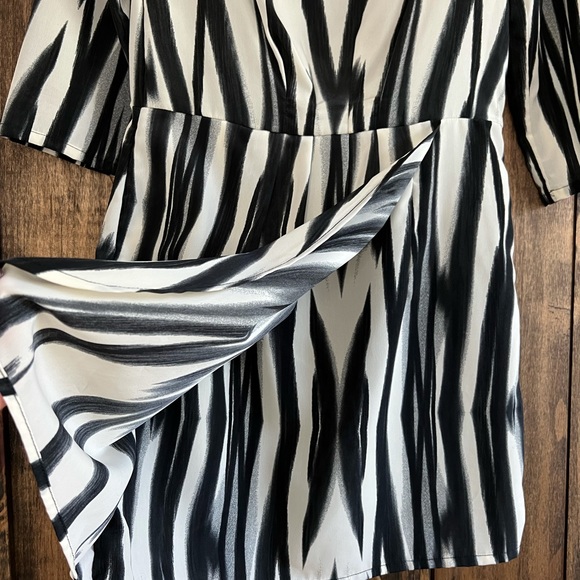 ‘MNG by Mango’ Abstract Black & White Dinner Dress - Picture 2 of 5